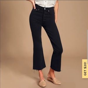 NWT Levi ribcage jeans flared in black
